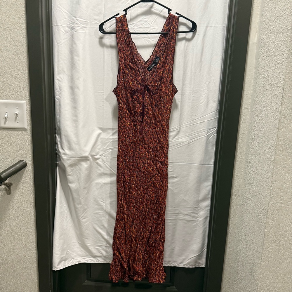 Wet Seal Red Floral Maxi Dress